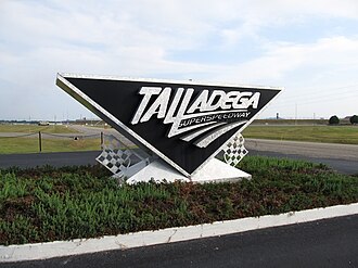 Talladega Superspeedway near I-20 in east-central Alabama, NASCAR's largest track