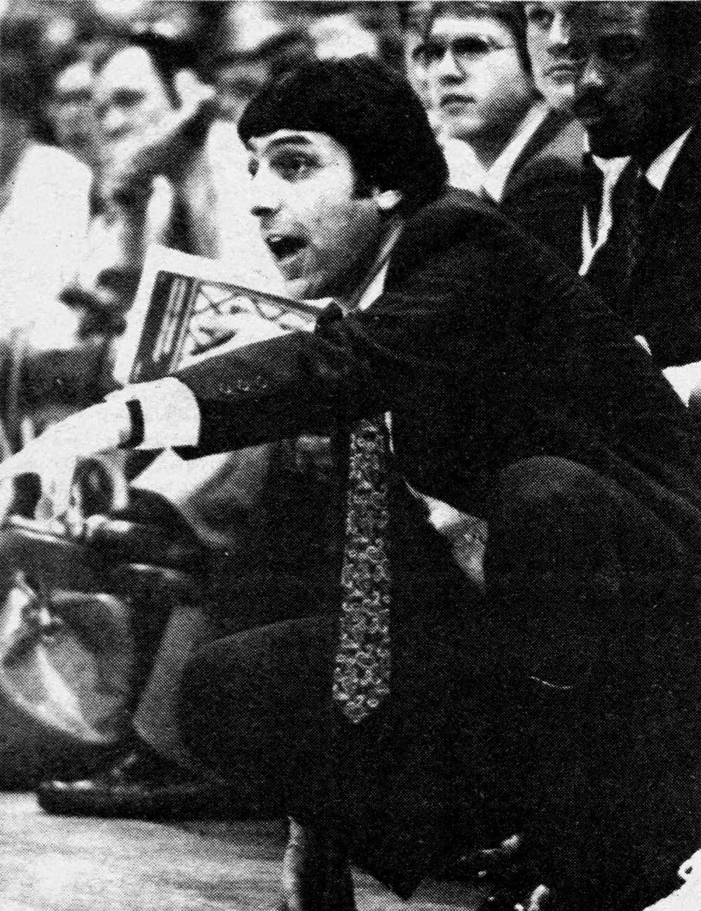 NC State head coach Jim Valvano on the sideline during the 1982-83 championship season