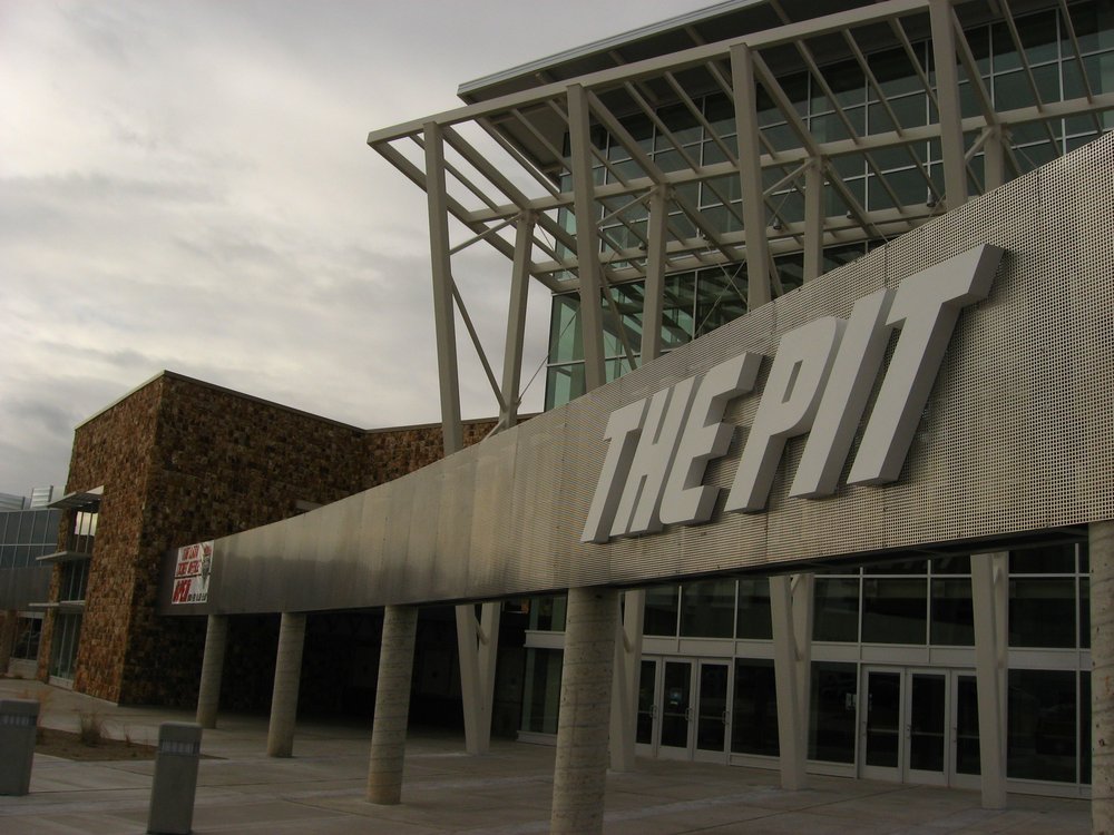 The Pit, the University of New Mexico's below-street-level basketball arena in Albuquerque