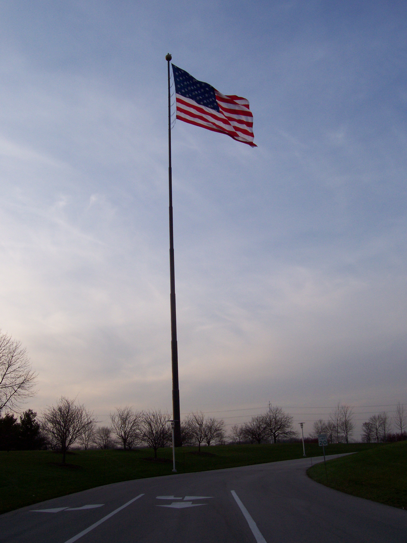 The Acuity Insurance flag in Sheboygan, Wisconsin &mdash; the largest free-flying American flag in the country, 140 ft by 70 ft, flying on a 400-foot pole that&rsquo;s the tallest flagpole in the US