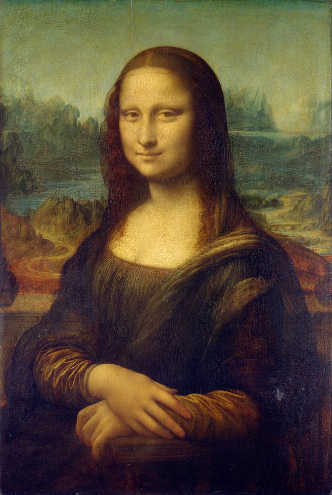 Leonardo da Vinci's Mona Lisa, the painting stolen from the Louvre in 1911