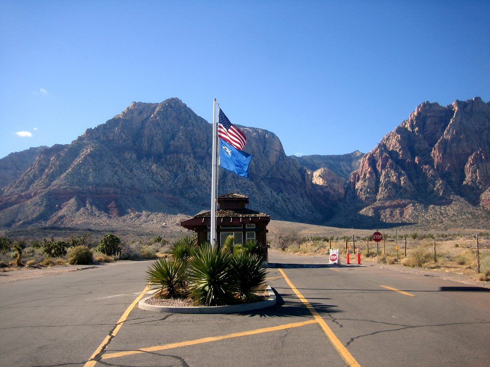 The entrance to Spring Mountain Ranch State Park in Nevada, a historic ranch property within Red Rock Canyon National Conservation Area