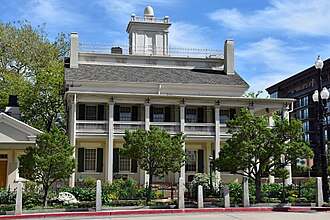 The Beehive House in Salt Lake City, Utah, Brigham Young's home from 1855 to 1877
