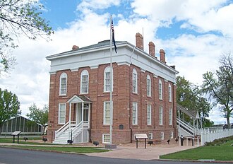 The Utah Territorial Statehouse in Fillmore, Utah, the oldest government building in the state