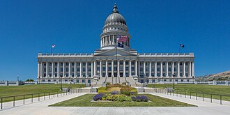 The Utah State Capitol in Salt Lake City, a 1916 granite building modeled after the US Capitol